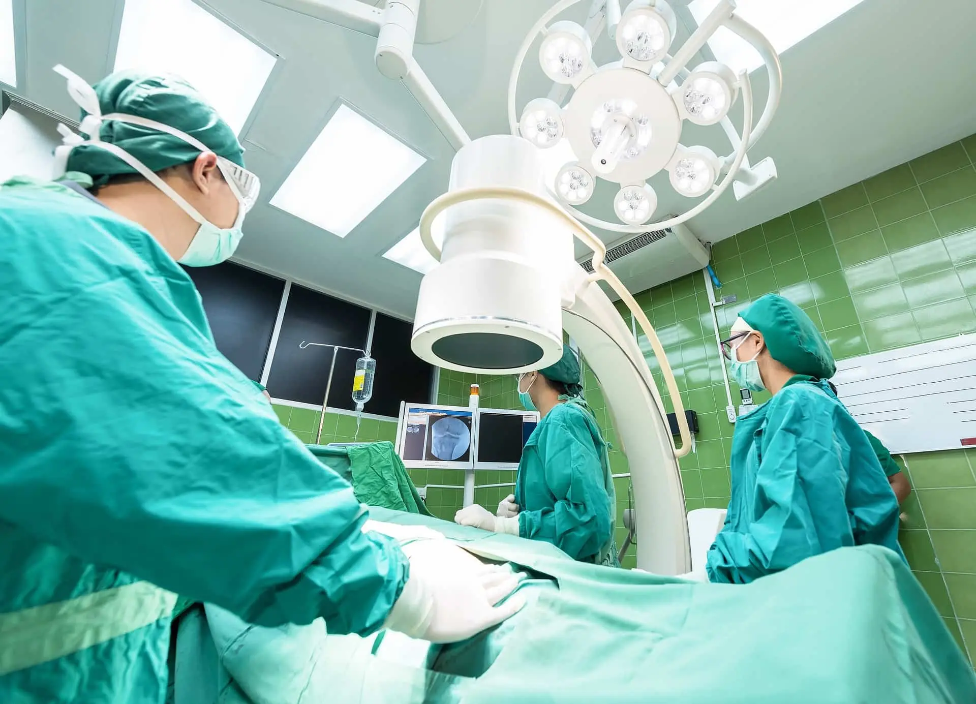Surgical team in surgery